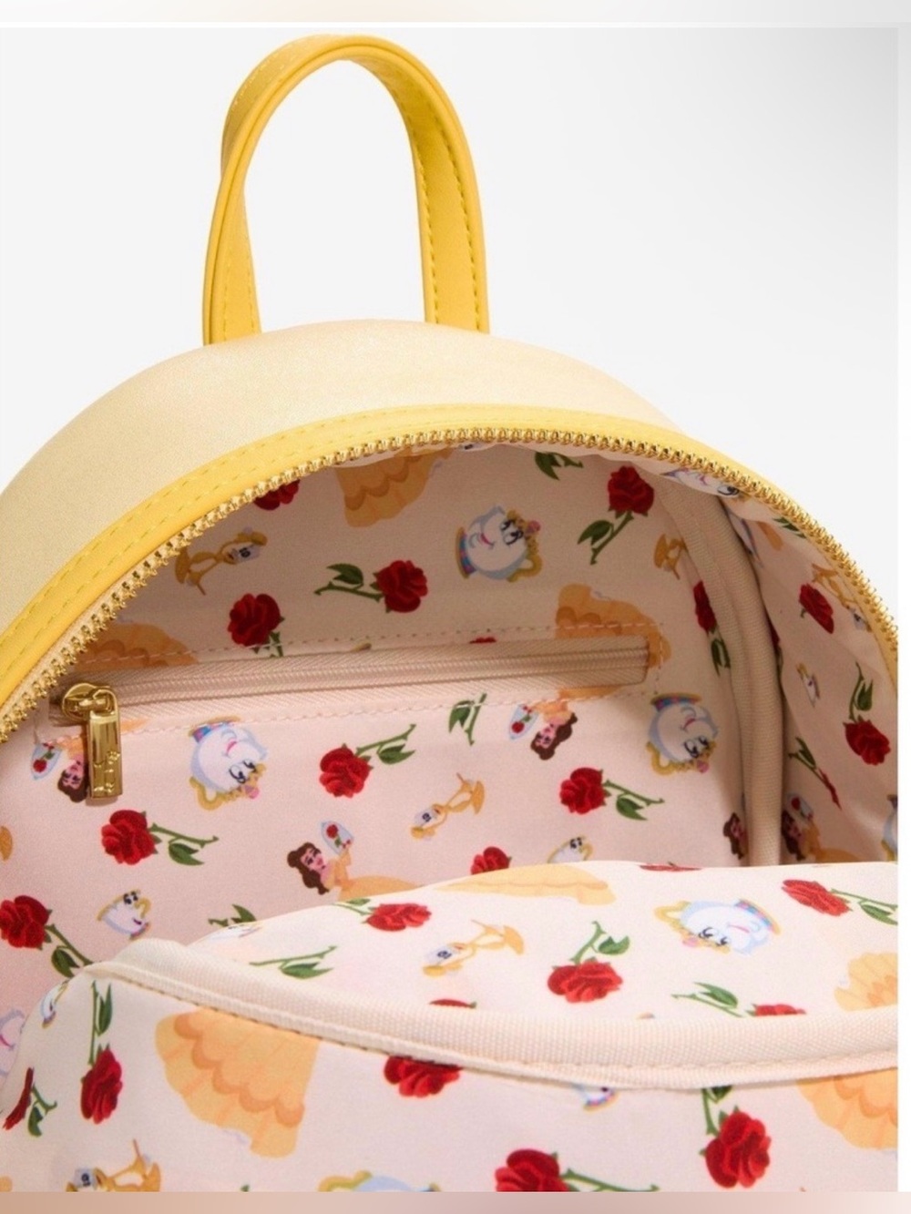 Loungefly Disney Beauty and The Beast Enchanted Rose Shimmer Mini Backpack Set - Picture 10 of 11